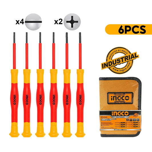 Ingco 6 Pieces insulated  precision screwdriver set - HKIPSD0601
