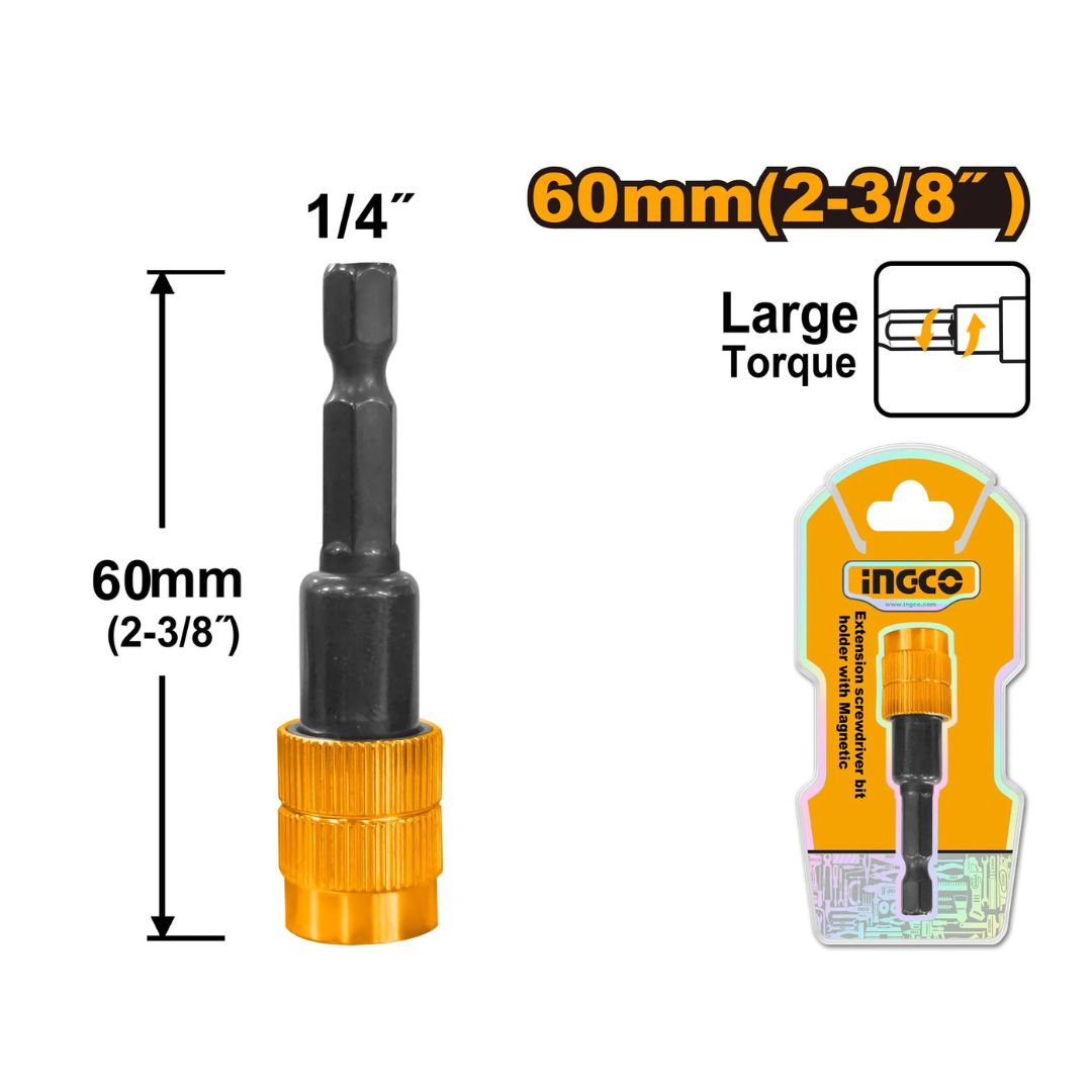 Ingco Screwdriver bit holder with release - ABH40606