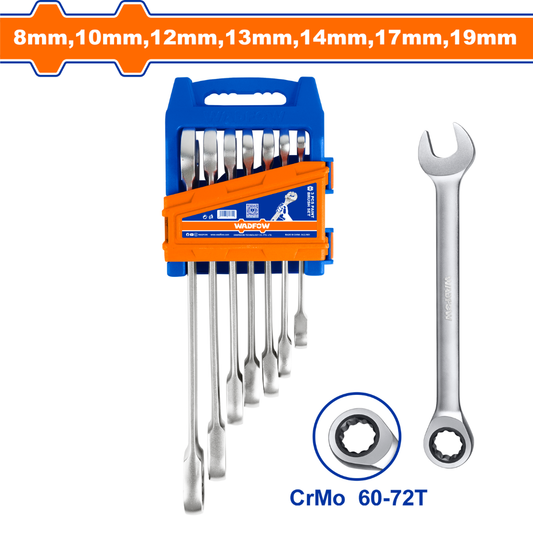 Wadfow 7 Piece ratchet spanner set