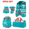 TOTAL 5 PCS TOOLS BAG SET
