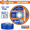 Wadfow 50pc Abrasive metal cutting disc set 115x1mm