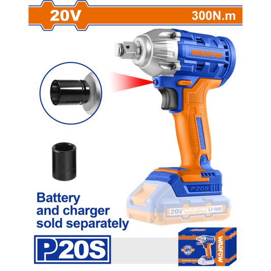 Wadfow Lithium-ion Cordless impact wrench 300nm Solo - WCD15123