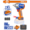 Wadfow Lithium-ion Cordless impact wrench 480nm - WCD1B48
