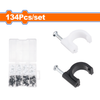 Wadfow 134 Piece cable clip kit - WFQAB01