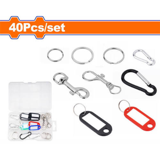 Wadfow 40 Piece key ring  accessories - WKC1B01