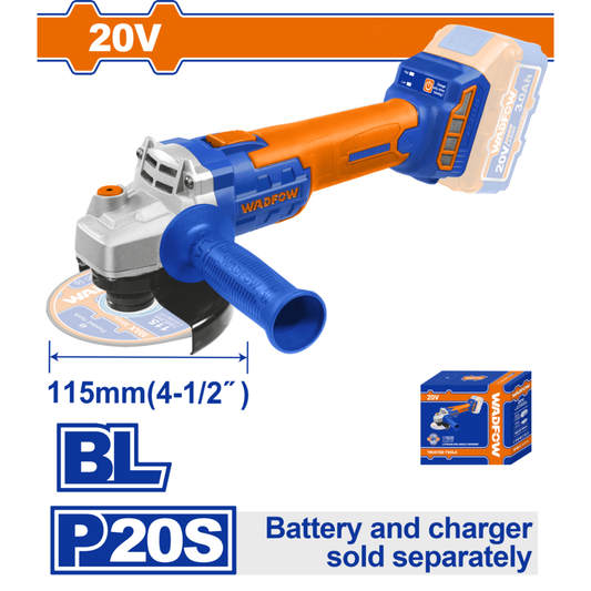Wadfow Lithium-ion cordless angle grinder - WLAPM210
