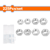 Wadfow 225 Piece hex nut  assortment - WMV1B01