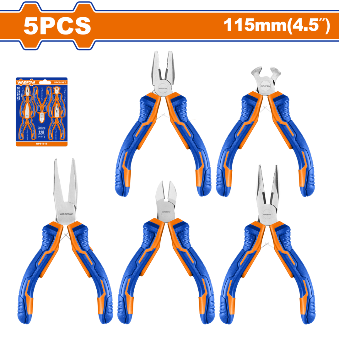 Wadfow 5 Piece mini pliers set - WPS1615