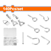 Wadfow 140 Piece screw hooks kit - WVJ1B01