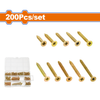 Wadfow 200 Piece Chipboard screw kit - WXSCB03