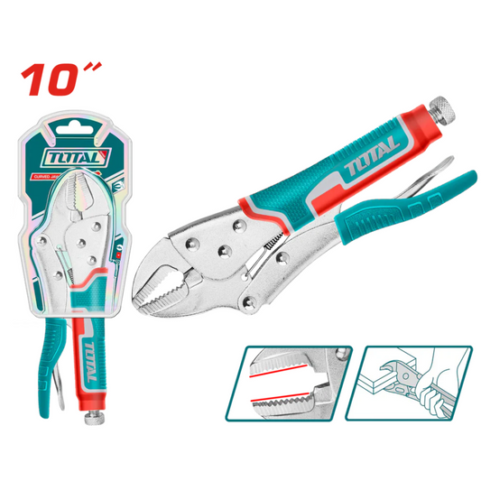 Total Plier Vice Grip Straight Jaw 10"