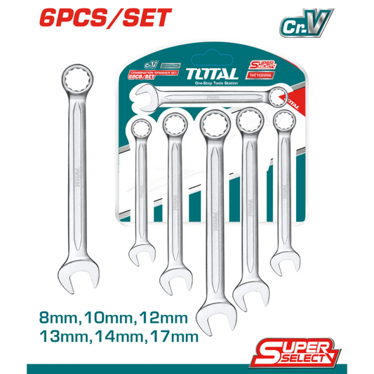 Total Spanner Combination 8 - 17mm 6PCS
