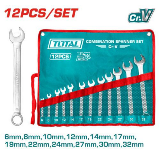 Total Spanner Set 6-32mm 12Pc