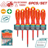 6 PCS INSULATED SCREWDRIVER SET TOTAL - THTIS566