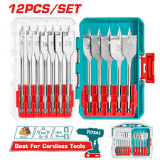 Total Drill Bit Set Spade 12PC - TACSDL1206
