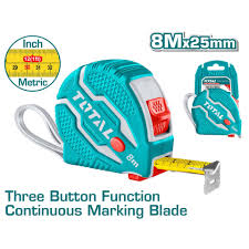 TOTAL 8MX25MM MEASURING TAPE METRIC ONLY