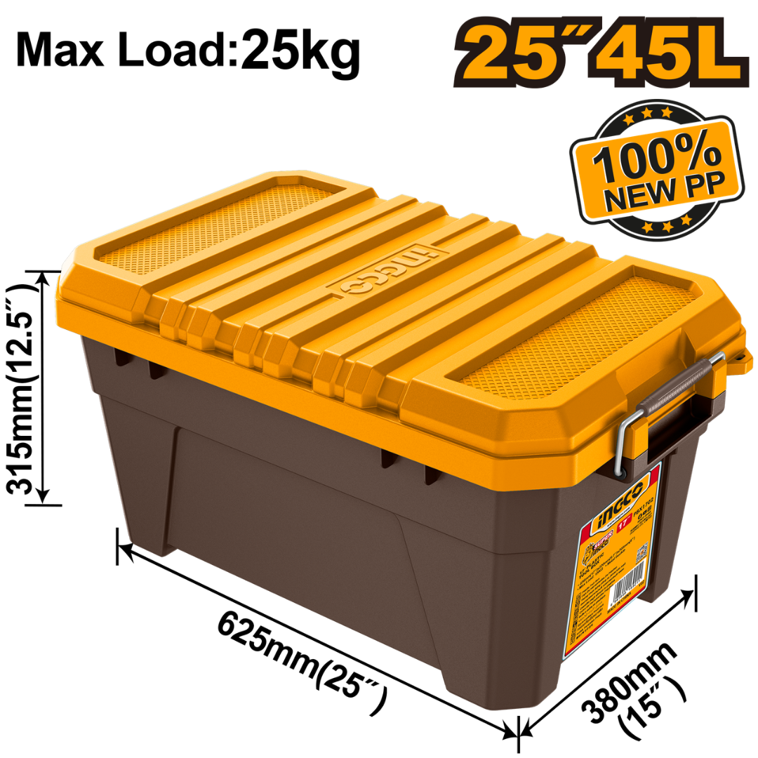 Ingco Ingco Plastic Tool Box 25" 45L - PBX2502