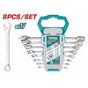 TOTAL 8PC COMBINATION SPANNER SET 6- 19MM - THT102286