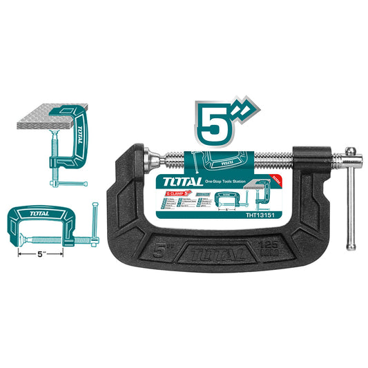 TOTAL 125MM/5" G-CLAMP MALLEABLE CAST IRON