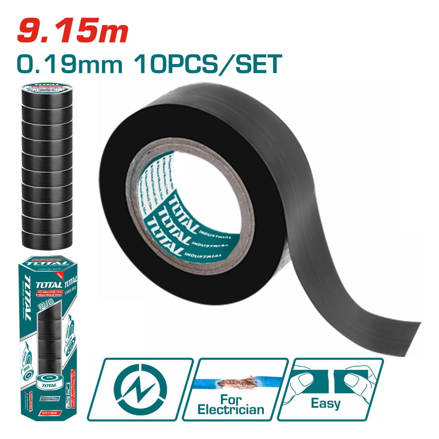 PVC INSULATING TAPE TOTAL 10PC - THPET1102