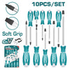 TOTAL 10PC SCREWDRIVER SET Cr-V MATERIAL - THT250610